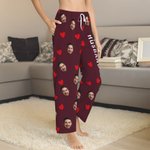 Personnalisé I Love My XX Face Photo Couple Pajamas Birthday Anniversary Gift for Couples