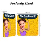 Personlig We Can Cook It Roligt ansiktsfoto Akryl kylskåpsmagnet med namn Heminredning Födelsedagspresent för matlagningsentusiaster