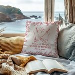 Personalisierte Toile De Jouy Holding Hands I'M Keeping You Throw Kissenbezug mit Namen Home Decor Geburtstag Jahrestag Geschenk für Paar Familie