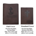 Personalisierte Kreuz Bibel Vers PU Leder Bibel Hülle Fall mit Namen und Stifthalter Geburtstag religiöse Taufe Geschenk für Christen