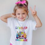 Personalised Gamepad Ink Splashing Design T-shirt Sweatshirt Hoodie with Name and Grade Back to School Birthday Gift for Boys Girls