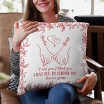 Personalisierte Toile De Jouy Holding Hands I'M Keeping You Throw Kissenbezug mit Namen Home Decor Geburtstag Jahrestag Geschenk für Paar Familie