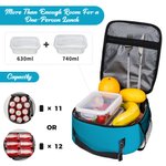 Personalised Rendered Dinosaur Pattern Multicolour Insulated Lunch Bag with Name Daily Travel Essential Back to School Birthday Gift for Boys Girls