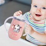 Gepersonaliseerde Schattige Fantasie Eenhoorn Beer Dier 295 ml Geïsoleerde Tuitbeker met Naam en Handvat Cadeau voor Babyshower of Kinderverjaardag