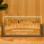 Personalized We Love You Repair Tools Design LED Night Light with 1-12 Names and Wooden Base Home Decor Father's Day Gift for Dad Grandpa