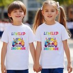 Personalised Gamepad Ink Splashing Design T-shirt Sweatshirt Hoodie with Name and Grade Back to School Birthday Gift for Boys Girls