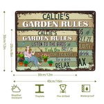 Panneau en métal personnalisé en forme de personnage de dessin animé avec nom Décoration de jardin Cadeau d'anniversaire pour la famille Amoureux du jardinage