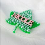 Henkilökohtainen upotekoristeinen Pearl Ivy Sorority Pin Badge nimellä Initiation Ceremonie lahja Sororsille