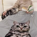 Henkilökohtainen Life Is Better Leopard Pet Photo Soft Throw Blanket kanssa nimi Home Decor joulu syntymäpäivälahja lemmikkieläinten ystäville