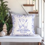 Personalisierte Toile De Jouy Holding Hands I'M Keeping You Throw Kissenbezug mit Namen Home Decor Geburtstag Jahrestag Geschenk für Paar Familie