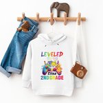 Personalised Gamepad Ink Splashing Design T-shirt Sweatshirt Hoodie with Name and Grade Back to School Birthday Gift for Boys Girls