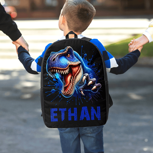 Gepersonaliseerde 3D cartoon dinosaurus Multicolor rugzak met naam terug naar school verjaardagscadeau voor kinderen studenten