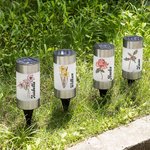 Spersonalizowany kwiat narodzin Wodoodporna słoneczna lampka ogrodowa z imieniem Zdejmowana dekoracja ogrodowa Prezent urodzinowy dla rodziny Miłośnicy ogrodnictwa