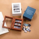 Personalisiertes Miniatur-Bücherregal Anxiety Bookshelf Schütteln Sie Ihre Angst ab mit Text 60 Mini-Büchern Deko Geburtstagsgeschenk für Bücherwürmer