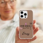 Etui de téléphone pour iPhone avec nom et titre Cadeau d'anniversaire pour jeunes femmes