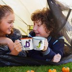 Personalized Witch Frank Pumpkin Initial 12 oz Colorful Rim Enamel Mug with Name Party Daily Use Halloween Holiday Gift for Boys Girls