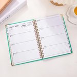 Planner A5 personalizzato con nome e personaggio in stile cartone animato pagine settimanali e mensili regalo per ritorno a scuola per insegnanti