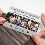 Personalised I Love You Now And Always Videotape 3 Photos Wallet Card with Text  Anniversary Gift for Boyfriend Husband