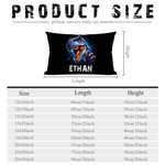 Personalised Cool Dinosaur Cozy Lumbar Cushion Cover with Name Home Decor Holiday Birthday Gift for Boys Girls Dino Lovers