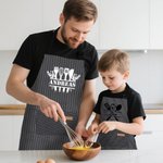 Personalised Multicolour Kitchenware Kid Adult Baking Apron with Name and Front Pocket Birthday Gift for Family Cooking Lovers
