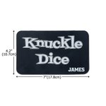 Personligt bärbart 2-spelare Knuckle Dice brädspel med 18 tärningar och namn tennlåda födelsedagsfest resecampinggåva för resenärer Knuckle Dice älskare