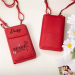Personalized God Says She Is Crossbody Bag Wallet with Birth Flower Portable Travel Daily Use Birthday Anniversary Gift for Women