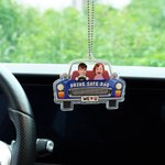 Personalizzato Kids Face Photo Acrilico Auto Hanging Ornament Clip Sunvisor Clip Air Vent Clip Car Decor Regalo di compleanno per la famiglia