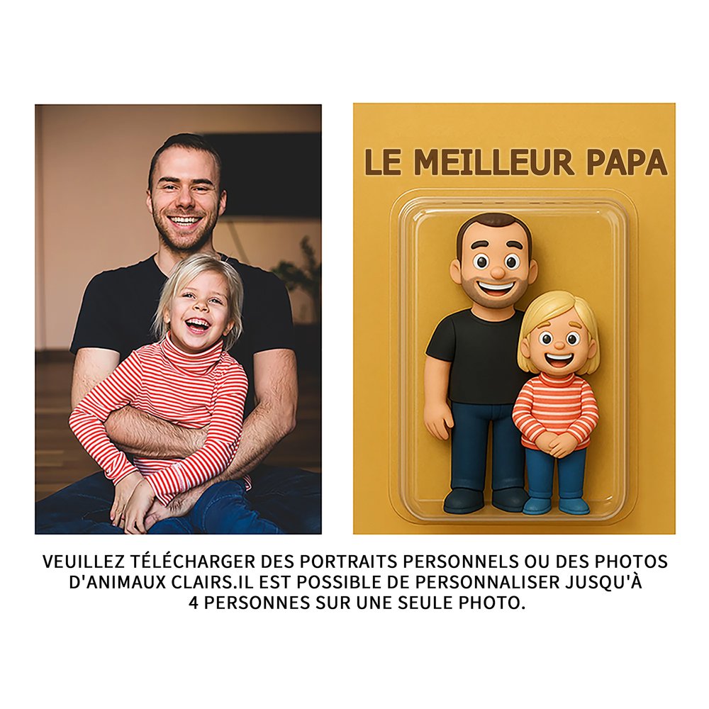 Plaque Acrylique Personnalisée avec Titre et Motif de Personnage en 3D Décoration de Bureau Cadeau d'Anniversaire pour Famille et Amis 7