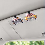 Personalizzato Kids Face Photo Acrilico Auto Hanging Ornament Clip Sunvisor Clip Air Vent Clip Car Decor Regalo di compleanno per la famiglia
