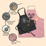 Personalised Multicolour Kitchenware Kid Adult Baking Apron with Name and Front Pocket Birthday Gift for Family Cooking Lovers