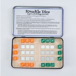 Personligt bärbart 2-spelare Knuckle Dice brädspel med 18 tärningar och namn tennlåda födelsedagsfest resecampinggåva för resenärer Knuckle Dice älskare