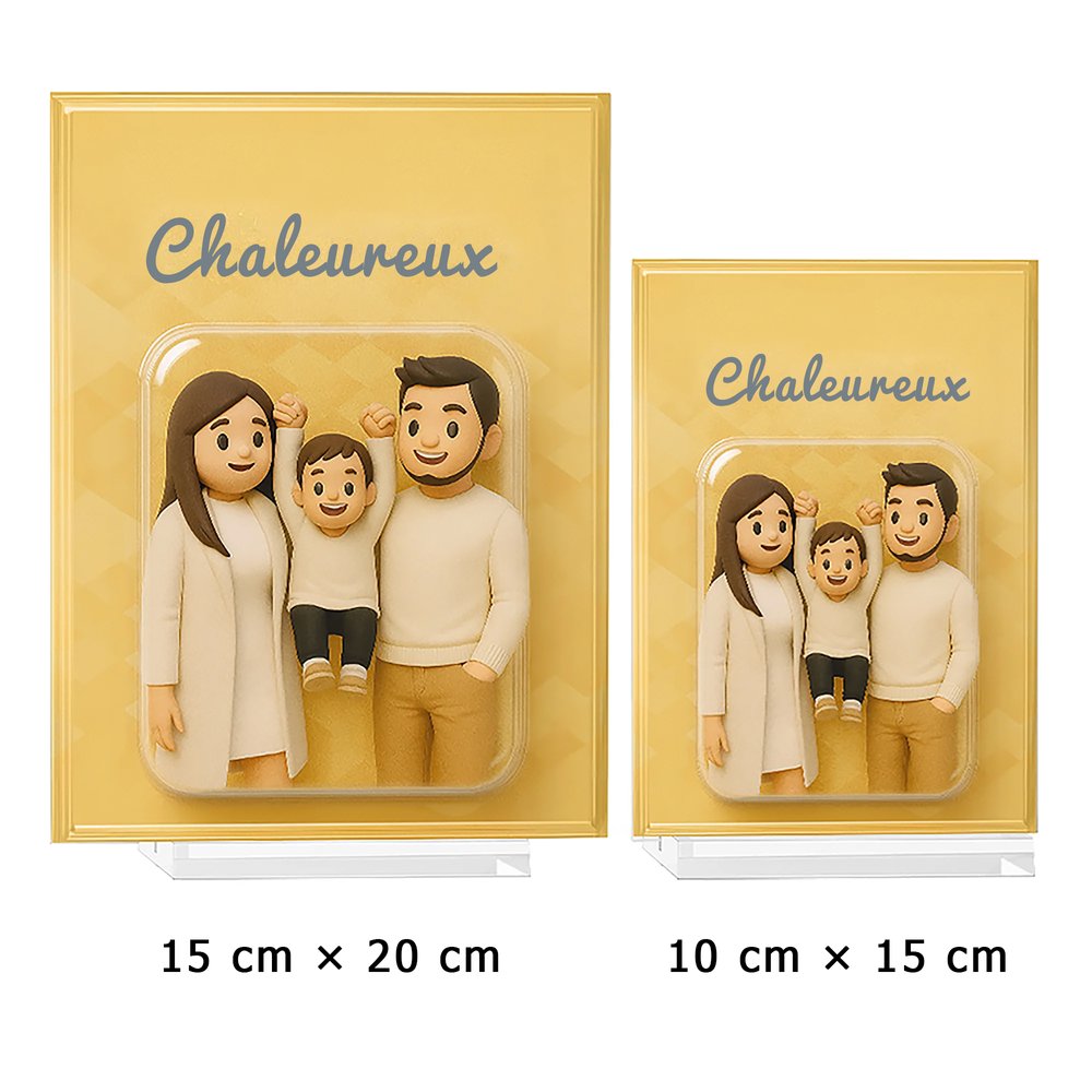 Plaque Acrylique Personnalisée avec Titre et Motif de Personnage en 3D Décoration de Bureau Cadeau d'Anniversaire pour Famille et Amis 6