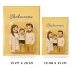 Plaque Acrylique Personnalisée avec Titre et Motif de Personnage en 3D Décoration de Bureau Cadeau d'Anniversaire pour Famille et Amis 6
