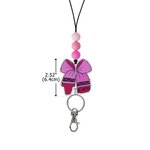 Personalised Notebook Paper Crayon Bow Beads Badge Lanyard with Text Teacher's Day Appreciation Back to School Gift for Teachers Educators