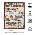 Personalized Cartoon Character Metal Hanging Painting Sign with Name and Title Outdoor Decoration Anniversary Birthday Gift for Family