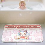 Alfombrilla antideslizante personalizada para bañera con nombre y texto Regalo de inauguración de la casa Cumpleaños para un amigo de la familia