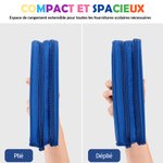 Trousse à Crayons en Tissu Oxford Personnalisée avec Nom et Animal Marin Trousse Deux Couches Durables Cadeau Rentrée Scolaire pour Enfant