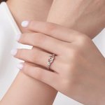 Personlige håndjern Interlocking Infinity Ring med initialer Valentinsdag Jubileum Bursdagsgave til kvinnelig eller mannlig politibetjentpar