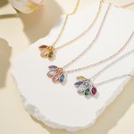 Spersonalizowany 1-8 Marquise Birthstones Naszyjnik Dainty Biżuteria Urodziny Dzień Matki Rocznica Prezent dla kobiet