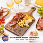 Spersonalizowana deska do krojenia sera i wędlin Apple Pie Gingerbread Recipe Reversible z uchwytem Made in USA Świąteczny prezent na parapetówkę dla rodziny