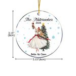 Personalised Nutcracker Clara Ballet Dancer Christmas Ornament with Name and Year Christmas Tree Decor Ballet Recital Gift for Ballerina Girl