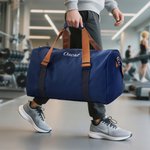 Nome ricamato personalizzato Borsone da viaggio impermeabile con scomparto per le scarpe e tracolla Accessori da viaggio Sport Palestra Regalo per gli uomini