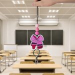 Personalised Notebook Paper Crayon Bow Beads Badge Lanyard with Text Teacher's Day Appreciation Back to School Gift for Teachers Educators