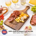 Spersonalizowana, grawerowana deska do krojenia z drewna Worlds Best z uchwytem i datą Made in USA Prezent ślubny na parapetówkę dla rodziny