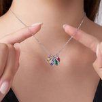 Spersonalizowany 1-8 Marquise Birthstones Naszyjnik Dainty Biżuteria Urodziny Dzień Matki Rocznica Prezent dla kobiet