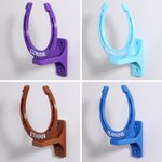 Herradura personalizada Soporte para sombreros multicolor con texto Decoración de pared Inauguración de la casa Regalo de cumpleaños para vaquero