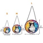 Personalised Stained Glass Style Pet Portrait Photo Suncatcher Ornament with Name Window Balcony Memorial Hanging Decor Birthday Gift for Pet Lovers