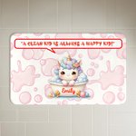 Alfombrilla antideslizante personalizada para bañera con nombre y texto Regalo de inauguración de la casa Cumpleaños para un amigo de la familia