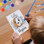 Spersonalizowany zestaw do malowania dyni dla dzieci z imieniem i nazwiskiem Zabawki edukacyjne Prezent na Halloween dla chłopców i dziewczynek