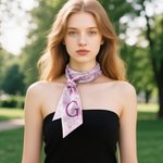 Foulard en soie Toile de Jouy rétro français personnalisé avec l'initiale Daily Party Favor Birthday Gift for Women